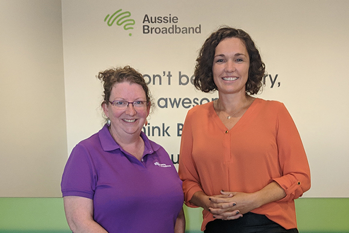 Aussie Broadband's Janet Granger-Wilcox with Renee Bowker